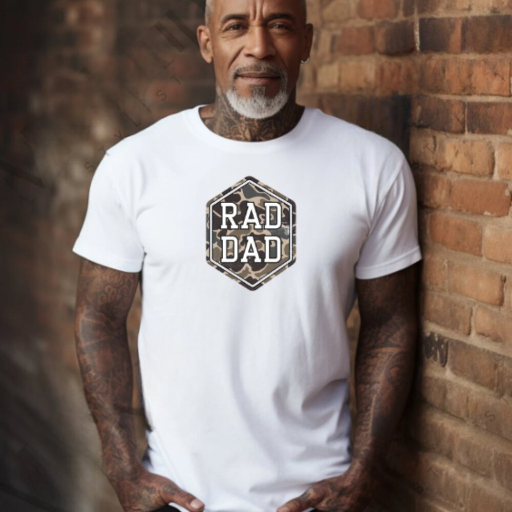 Rad Dad Camo 2x (White Tee/New)